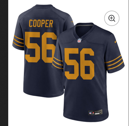 Men 2025 Green Bay Packers 56 Cooper blue Classic Nike game NFL Jersey